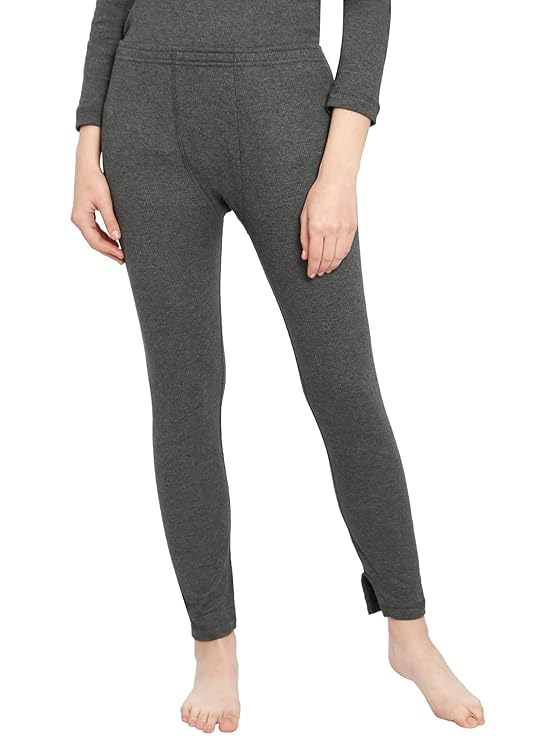 ONN Women's Cotton Solid Thermal Trouser/Lower