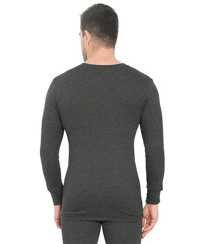 ONN Men's Full Sleeve V-Neck Premium Solid Cotton Thermal Set