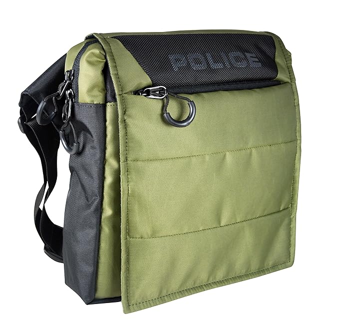 POLICE Unisex Hedge Crossbody Bag - Army Green/Black