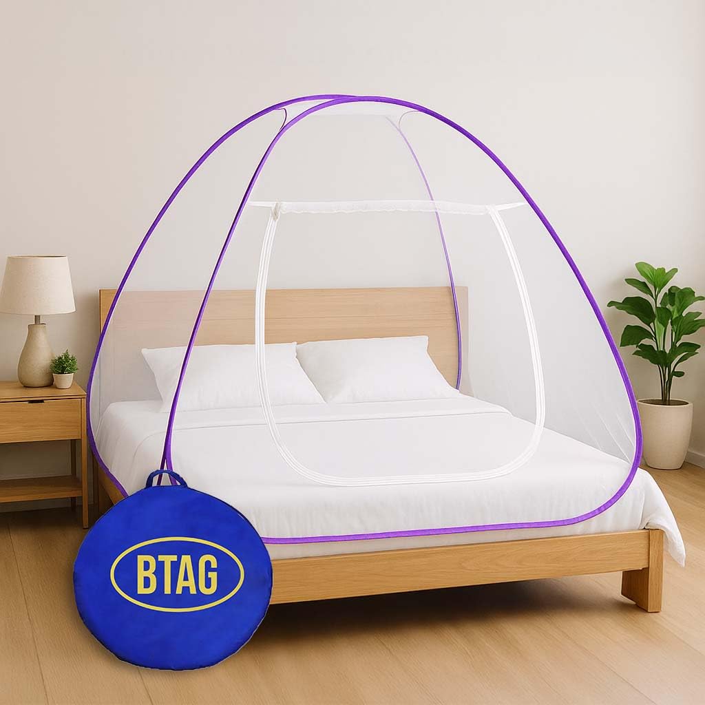 Btag Premium Mosquito NET Mosquito full bed Net | Extra Mosquito Protection | 30GSM Strong Net