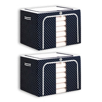 BTfash Clothes, Foldable Clothes Storage Baskets for Wardrobe, Books, Saree, Shirts, Stationery Paper, Document Toy,and Blankets Storage Box with Handles|Assorted | 66 Liter |