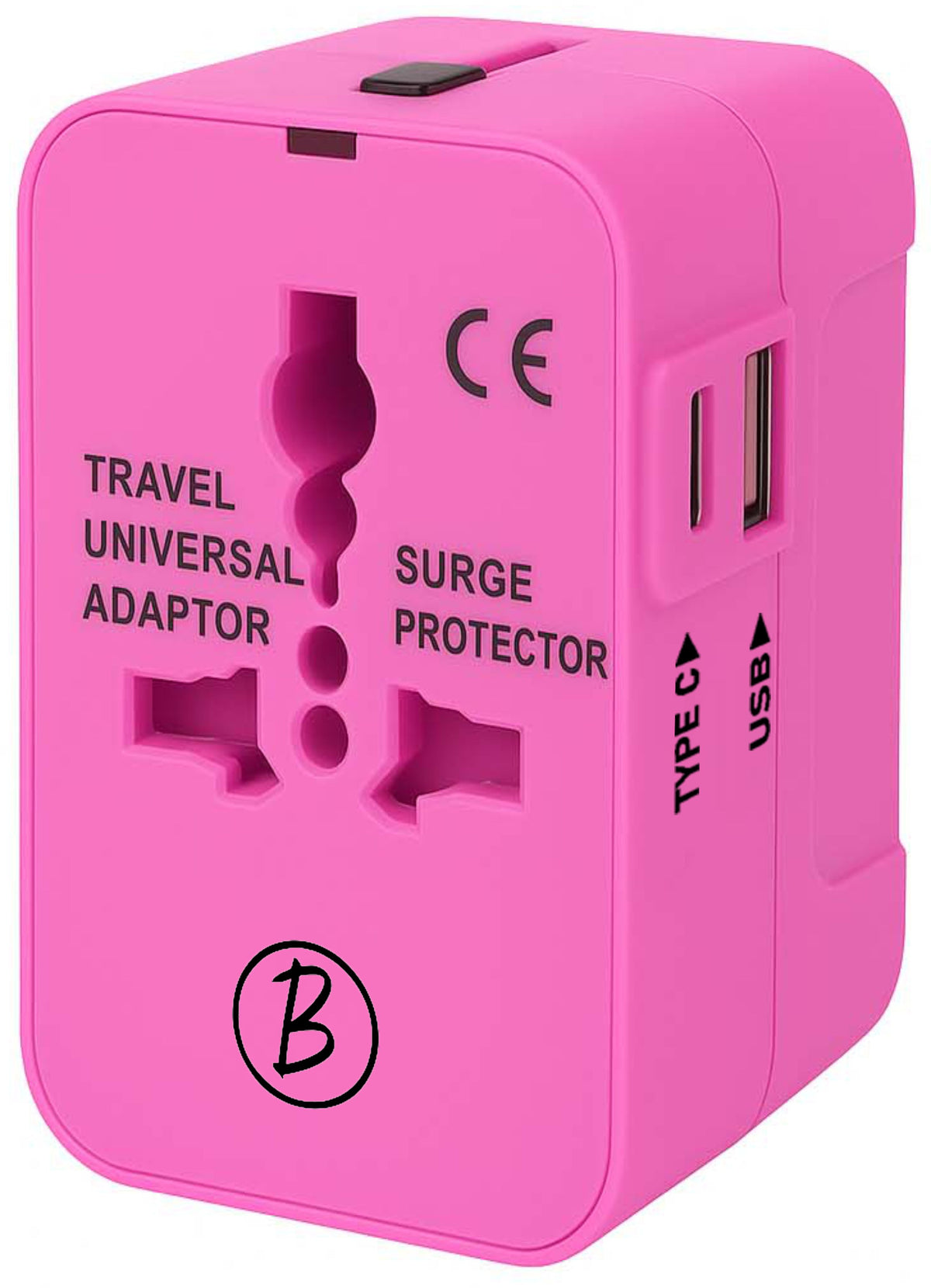 Btag Universal Travel Adapter All-in-One Worldwide Plug Adapter, International with Dual USB Ports , Multi-Country Power Outlet, Compact Adapter