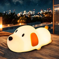 LED Sleeping Cute Puppy Silicone Lamp for Baby,Boys & Girls Bedroom, Room Decor, Home Decoration