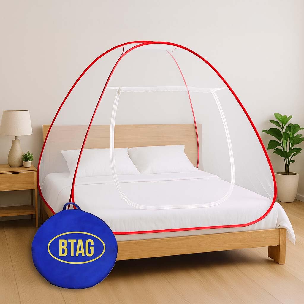 Btag Premium Mosquito NET Mosquito full bed Net | Extra Mosquito Protection | 30GSM Strong Net