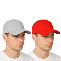 Btag Classic Plain Adjustable Baseball Cap for Men and Women, Unisex Cap for All Seasons (Pack of 2)