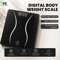 Bimla Traders Premium Digital Body Weight Scale | 26×26 cm Wide Platform | Clear LCD Display | Anti-Skid Base | 180 kg Capacity Cross Design