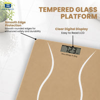 Bimla Traders Premium Digital Body Weight Scale | 26×26 cm Wide Platform | Clear LCD Display | Anti-Skid Base | 180 kg Capacity Cross Design