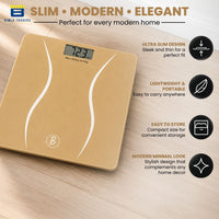 Bimla Traders Premium Digital Body Weight Scale | 26×26 cm Wide Platform | Clear LCD Display | Anti-Skid Base | 180 kg Capacity Cross Design