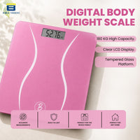 Bimla Traders Premium Digital Body Weight Scale | 26×26 cm Wide Platform | Clear LCD Display | Anti-Skid Base | 180 kg Capacity Cross Design