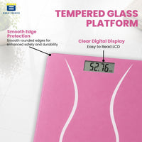 Bimla Traders Premium Digital Body Weight Scale | 26×26 cm Wide Platform | Clear LCD Display | Anti-Skid Base | 180 kg Capacity Cross Design