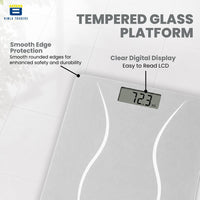 Bimla Traders Premium Digital Body Weight Scale | 26×26 cm Wide Platform | Clear LCD Display | Anti-Skid Base | 180 kg Capacity Cross Design