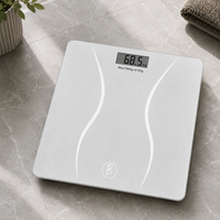 Bimla Traders Premium Digital Body Weight Scale | 26×26 cm Wide Platform | Clear LCD Display | Anti-Skid Base | 180 kg Capacity Cross Design