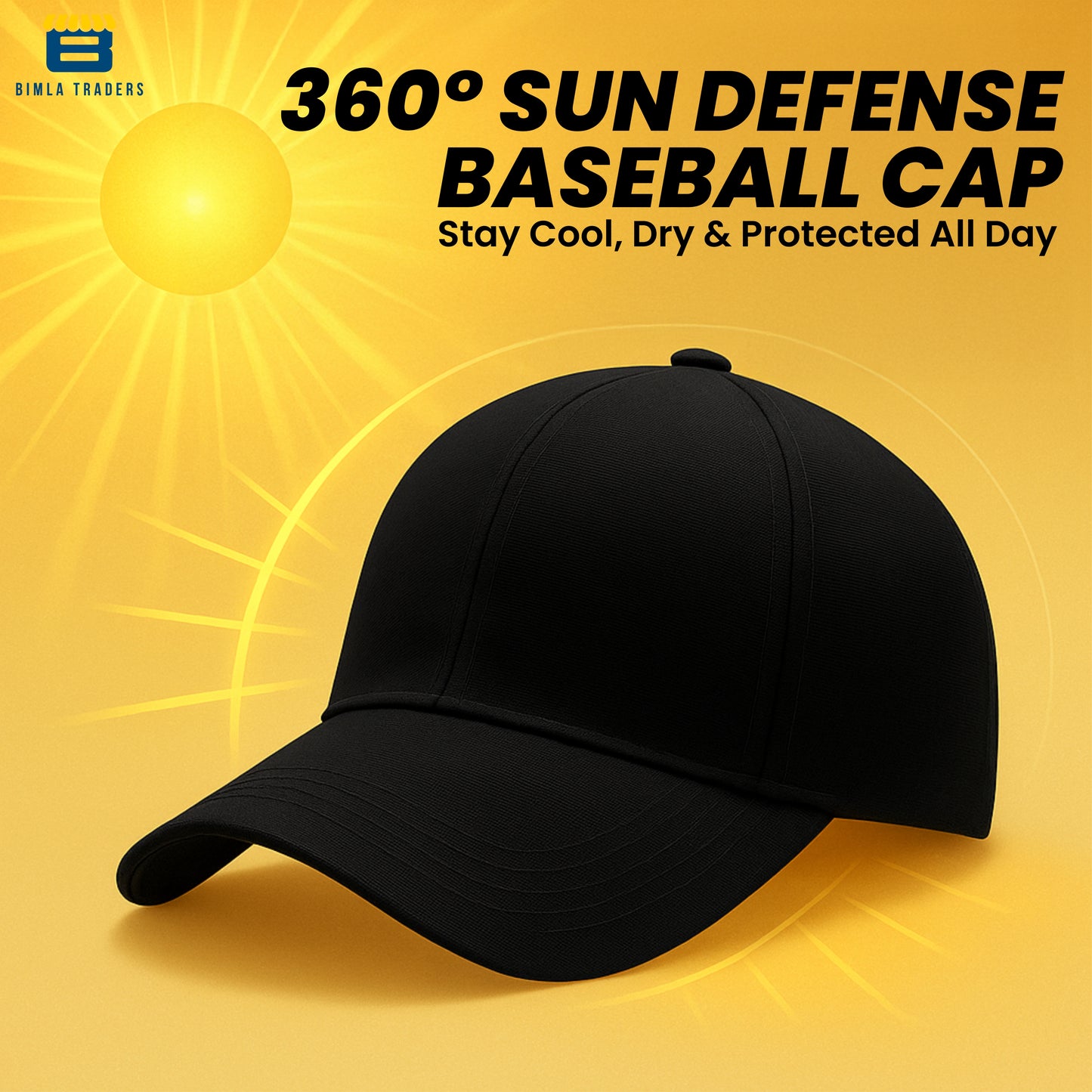 BTfash Classic Plain Adjustable Baseball Cap for Men and Women, Unisex Cap for All Seasons (Pack of 2)