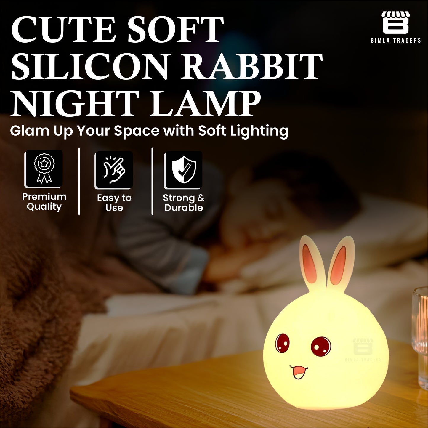 Rabbit LED Lamp for Kids, Teens, Girls, Boys & Baby Room Decor