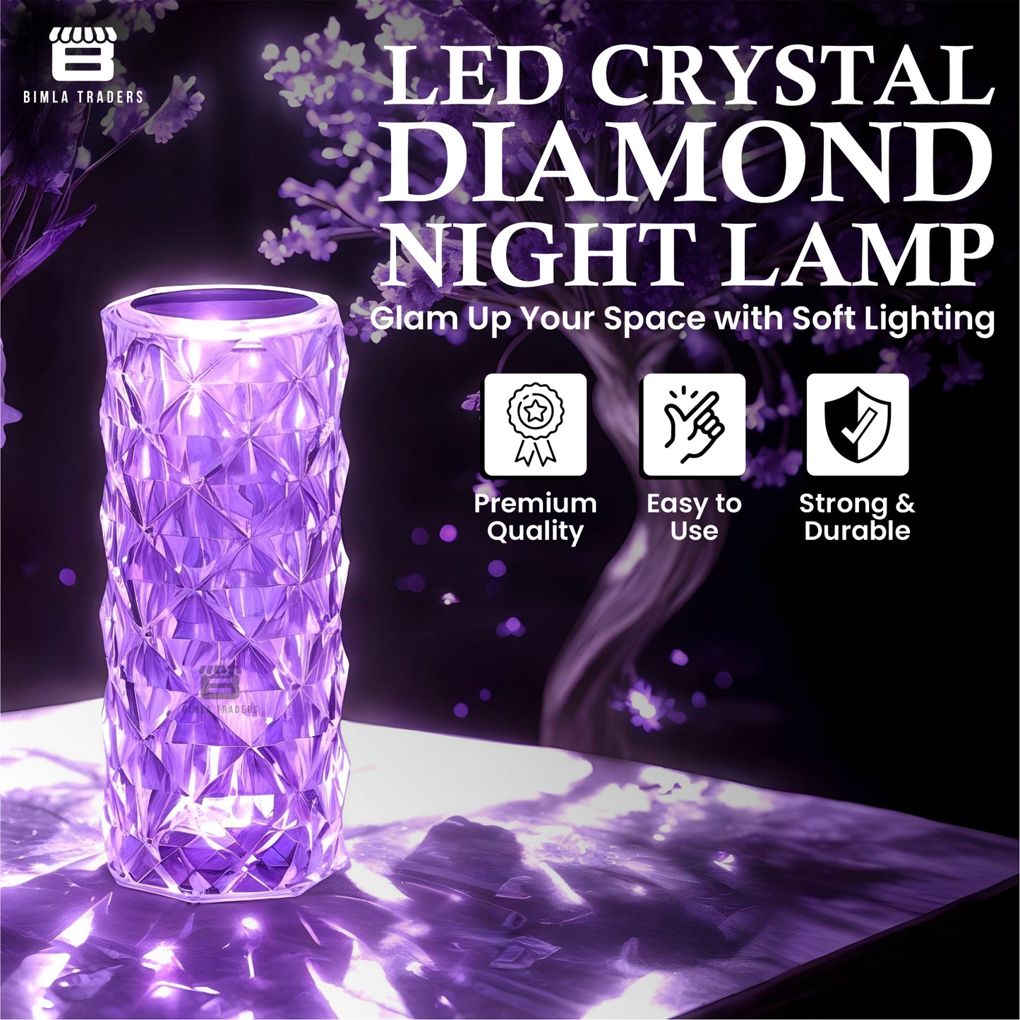 Crystal Table Desk Lamp