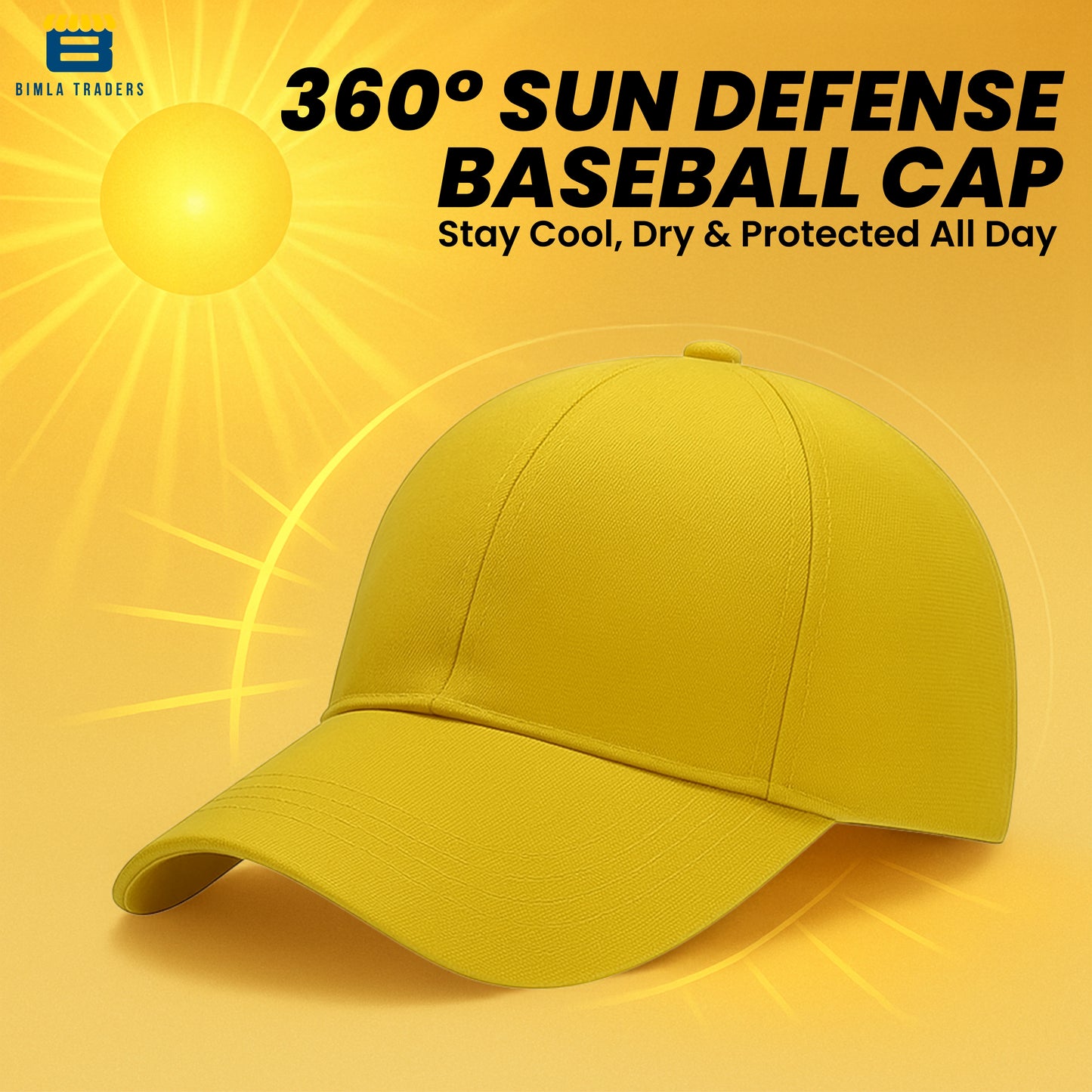 BTfash Classic Plain Adjustable Baseball Cap for Men and Women, Unisex Cap for All Seasons (Pack of 2)