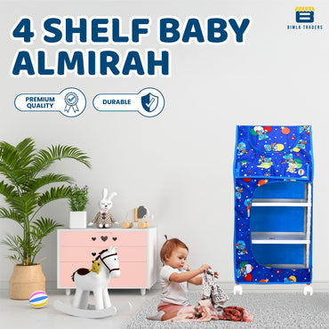 BTfash Baby Almirah Kids Storage Organizer for Clothes,Books,Shoes,Toys Wardrobe for Multipurpose Collapsible