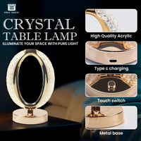 Crystal Table Desk Lamp