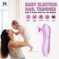 Bimla Traders Baby Nail Trimmer with Grinding Heads, Electric Nail File for Newborns, Infants & Toddlers, Gentle & Safe Nail Care Kit, Quiet Operation, Baby Manicure Set.