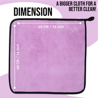 Btag Microfiber Cleaning Cloth| Highly Absorbent,Lint and Streak Free, Multi-Purpose Wash Cloth for Kitchen,Car,Window,Stainless Steel (Pack of 3)