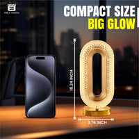 CRAE Oval Crystal Desk Lamp-Touch Control Night Light with Stand, Bedside Lamp, Home Furnishing Decoration, Perfect for Gifts (Oval)