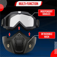 BTfash Goggle Mask Anti Scratch UV Protective Open Face & Eyewear Windproof Unisex
