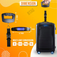 Btag Electronic Portable Digital LED Screen Luggage Weighing Scale|Handheld Travel Weight Measuring Scale for Suitcases, Bags&Baggage,50 kg/110 Lb For Multi-Purpose Use Pack of 1 (A09)