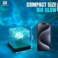 CRAE Water Ripple Night Light, Romantic Warm Ocean Wave Effect, Crystal Astronomy Night Table Lamp for Bedroom, LED Projection Lamp (Water Ripple)