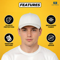 BTfash Classic Plain Adjustable Baseball Cap for Men and Women, Unisex Cap for All Seasons (Pack of 2)