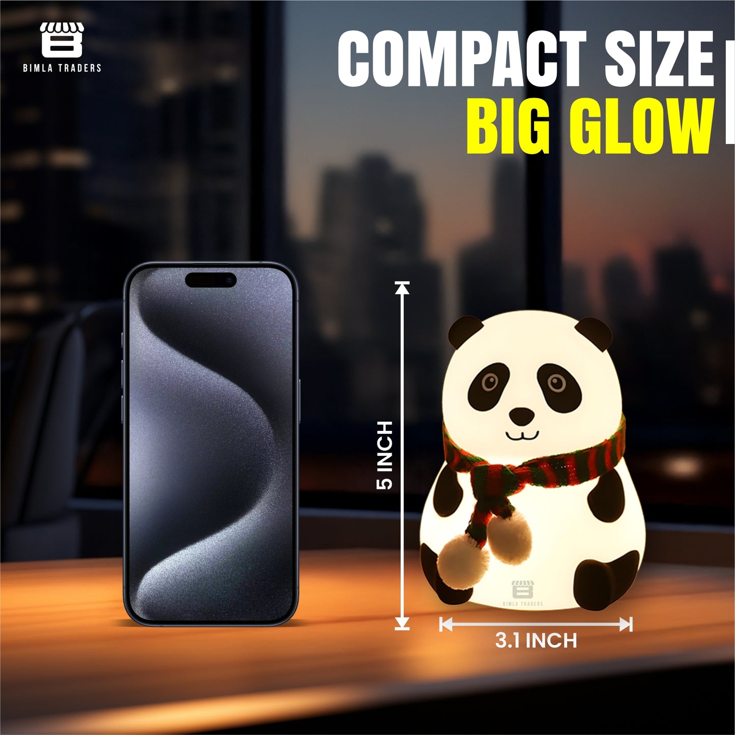 CRAE Panda Night Lamp for Kids | Adorable Room Decor & Lover Gifts for Teen Girls Boys | Night Light for Cute Baby Room,Table,Beside