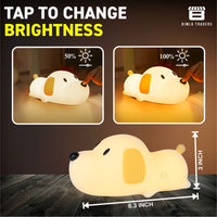 LED Sleeping Cute Puppy Silicone Lamp for Baby,Boys & Girls Bedroom, Room Decor, Home Decoration
