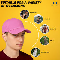 BTfash Classic Plain Adjustable Baseball Cap for Men and Women, Unisex Cap for All Seasons (Pack of 2)