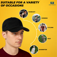 BTfash Classic Plain Adjustable Baseball Cap for Men and Women, Unisex Cap for All Seasons (Pack of 2)