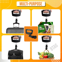 Btag Electronic Portable Digital LED Screen Luggage Weighing Scale|Handheld Travel Weight Measuring Scale for Suitcases, Bags&Baggage,50 kg/110 Lb For Multi-Purpose Use Pack of 1 (A09)