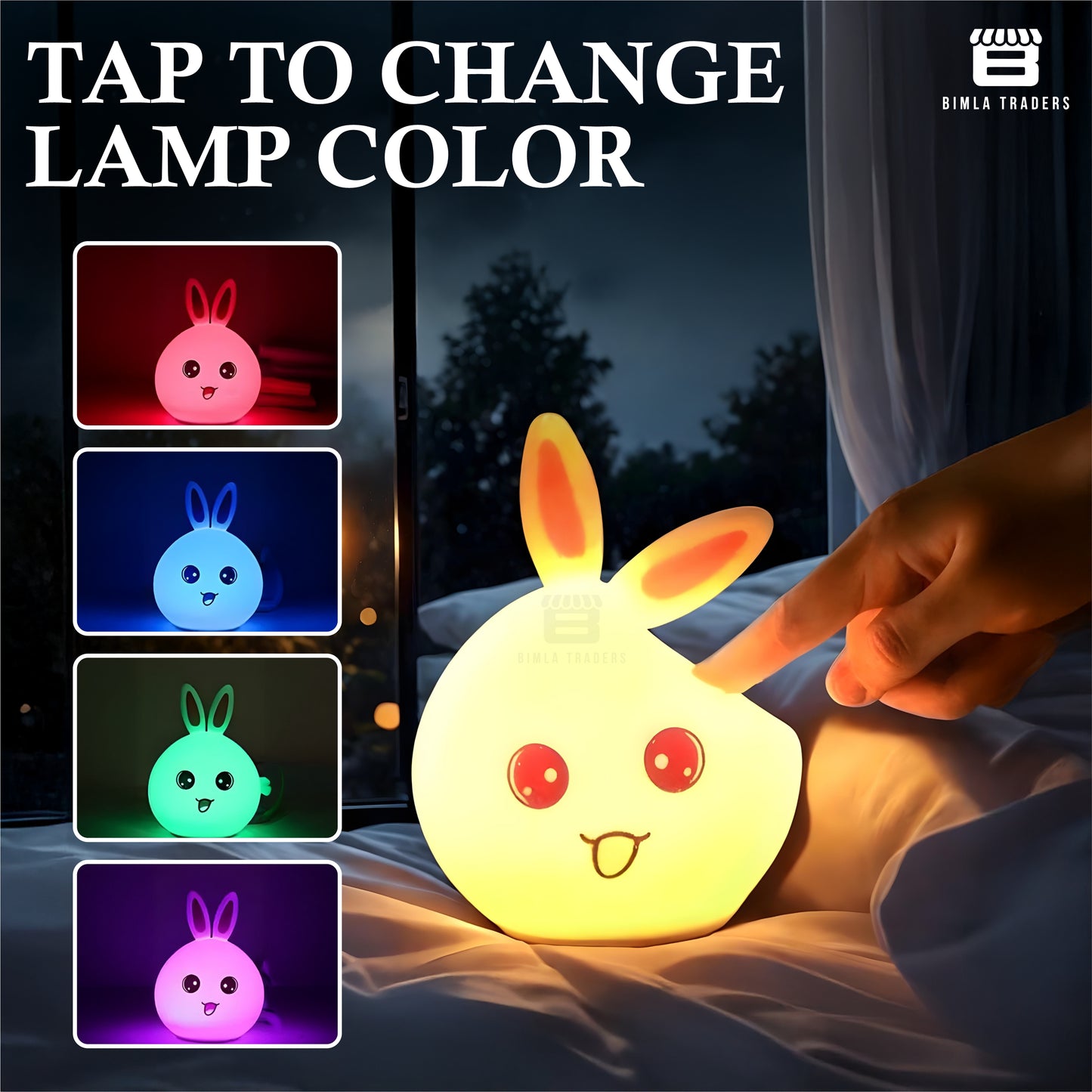 Rabbit LED Lamp for Kids, Teens, Girls, Boys & Baby Room Decor