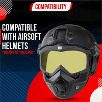 BTfash Goggle Mask Anti Scratch UV Protective Open Face & Eyewear Windproof Unisex