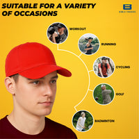 BTfash Classic Plain Adjustable Baseball Cap for Men and Women, Unisex Cap for All Seasons (Pack of 2)