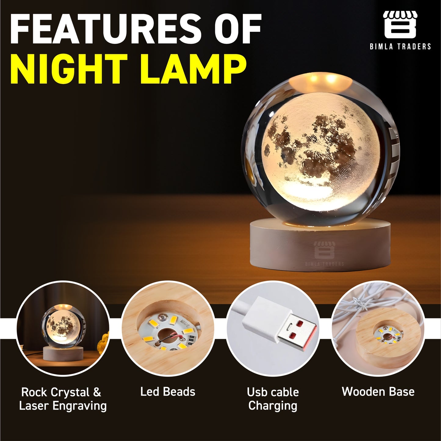 Crystal Moon Lamp A Perfect Valentine day gift