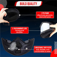 BTfash Goggle Mask Anti Scratch UV Protective Open Face & Eyewear Windproof Unisex