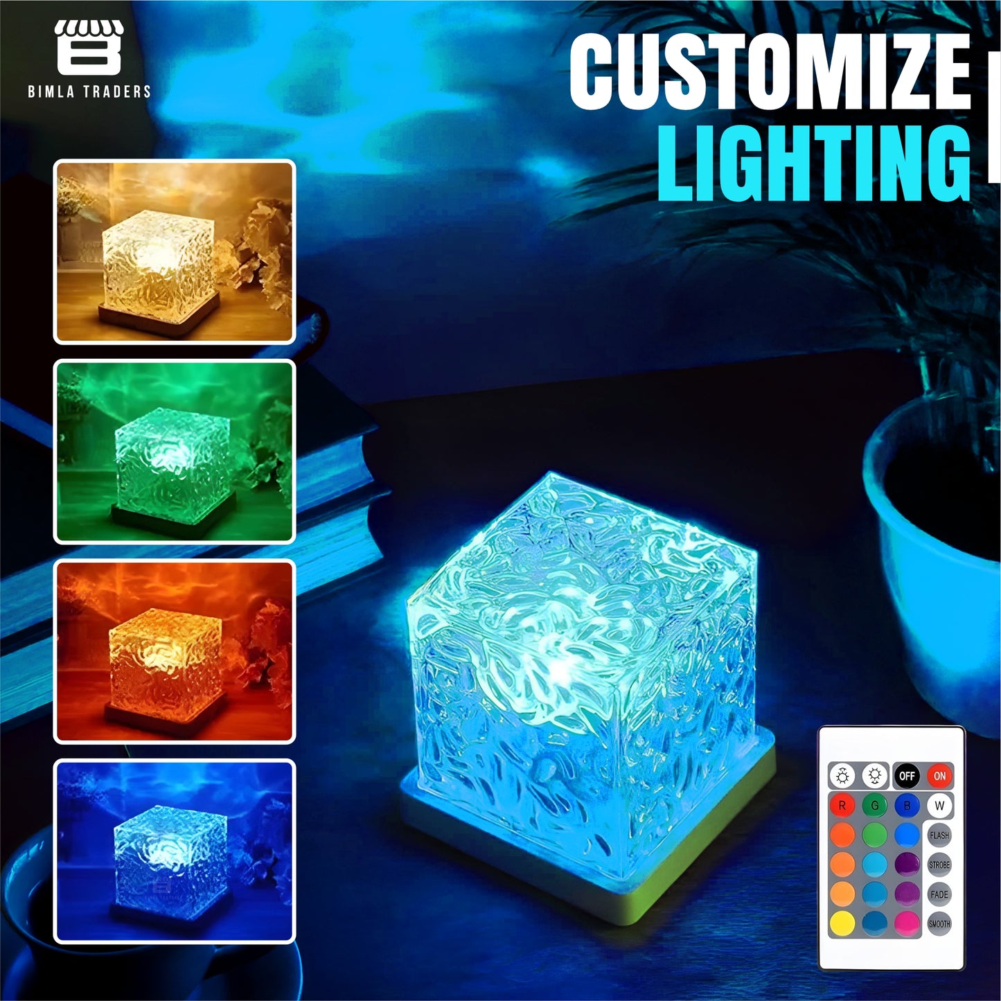 CRAE Water Ripple Night Light, Romantic Warm Ocean Wave Effect, Crystal Astronomy Night Table Lamp for Bedroom, LED Projection Lamp (Water Ripple)
