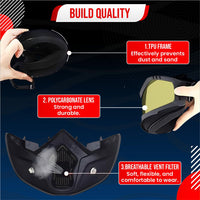BTfash Goggle Mask Anti Scratch UV Protective Open Face & Eyewear Windproof Unisex