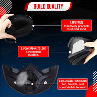 BTfash Goggle Mask Anti Scratch UV Protective Open Face & Eyewear Windproof Unisex