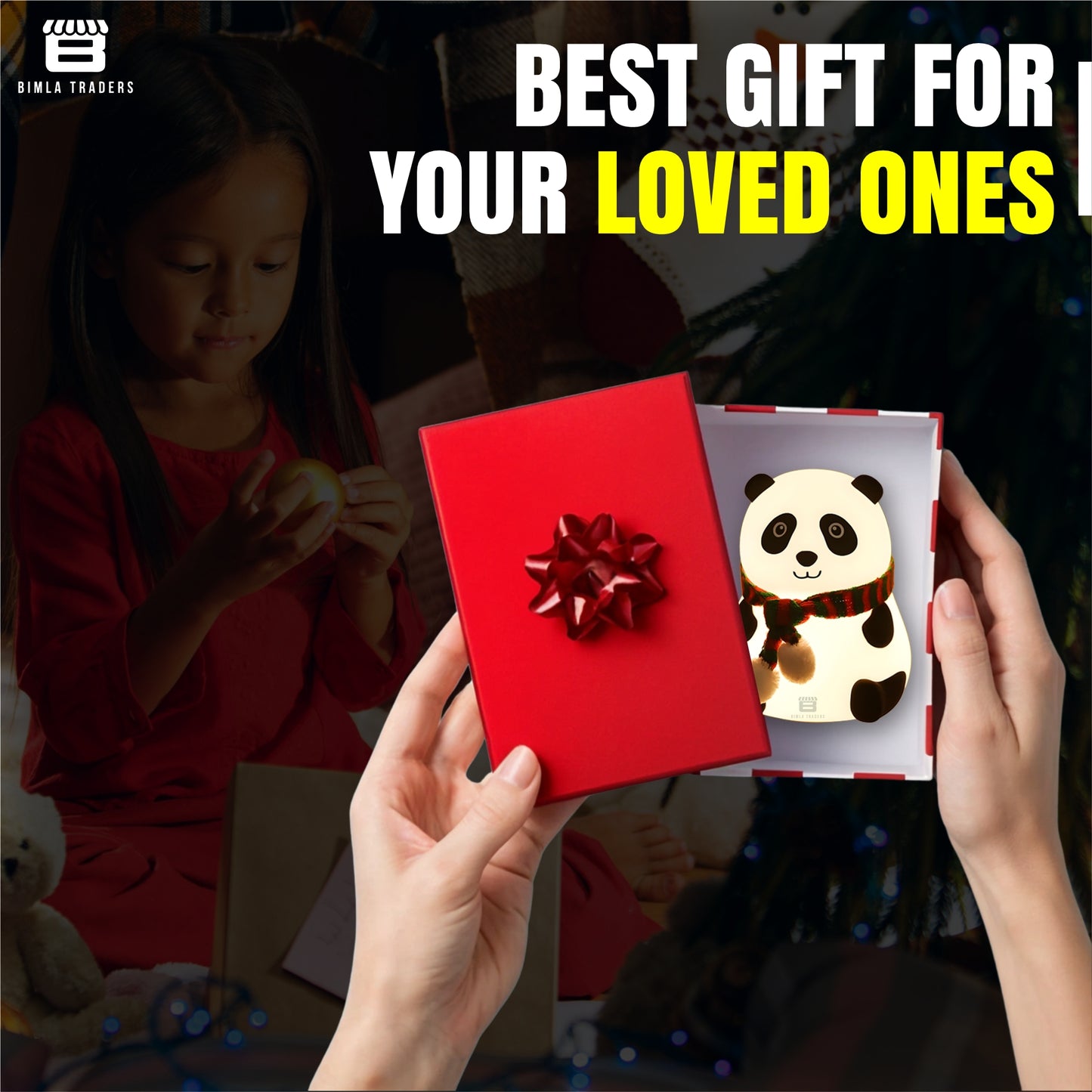 CRAE Panda Night Lamp for Kids | Adorable Room Decor & Lover Gifts for Teen Girls Boys | Night Light for Cute Baby Room,Table,Beside