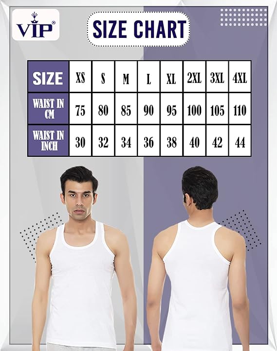 VIP Men Regular Fit Vest (Pack of 4)