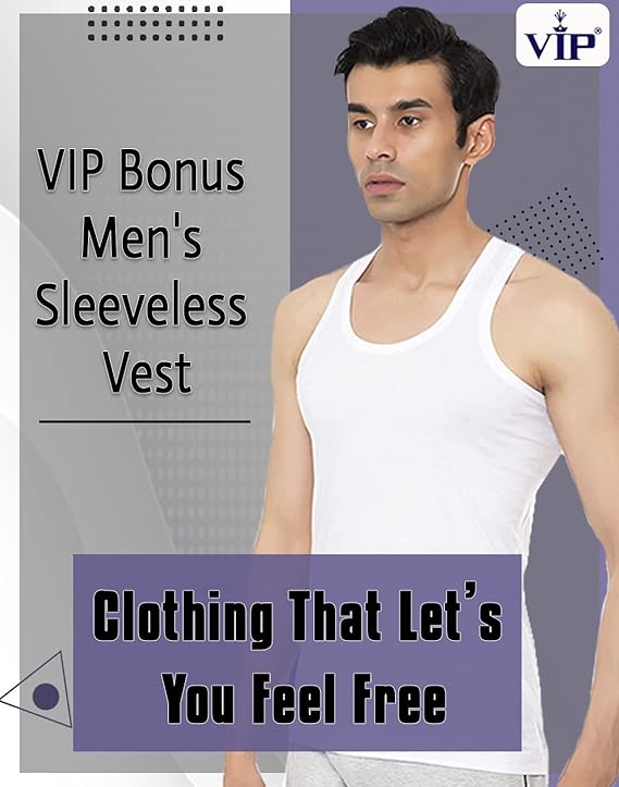 VIP Men Regular Fit Vest Pack of 2