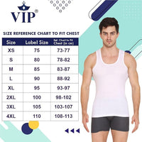 VIP Supreme Mens Round Neck Sleeveless Cotton Vest. Pack of 1 (White/Assorted)
