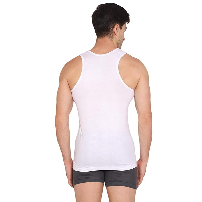 VIP Supreme Mens Round Neck Sleeveless Cotton Vest. Pack of 1 (White/Assorted)