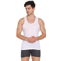 VIP Supreme Mens Round Neck Sleeveless Cotton Vest. Pack of 1 (White/Assorted)