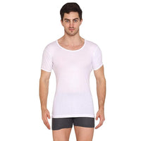 VIP Supreme Mens Round Neck Half Sleeve Cotton Vest. Pack of 1 (White/Assorted)