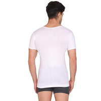VIP Supreme Mens Round Neck Half Sleeve Cotton Vest. Pack of 1 (White/Assorted)